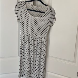 Navy polka dot summer dress